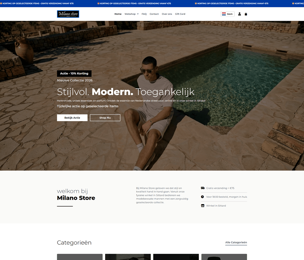 Milano Store Website