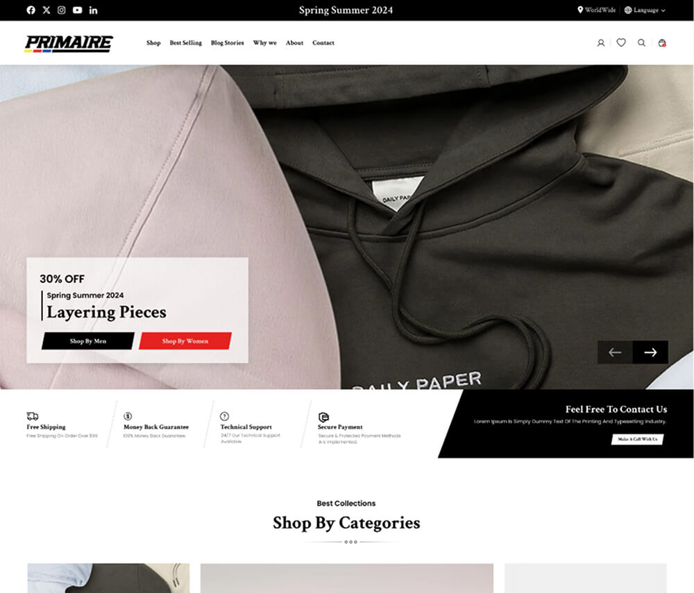 Primaire Website UI/UX
