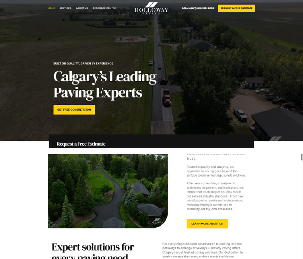 Holloway Paving Website