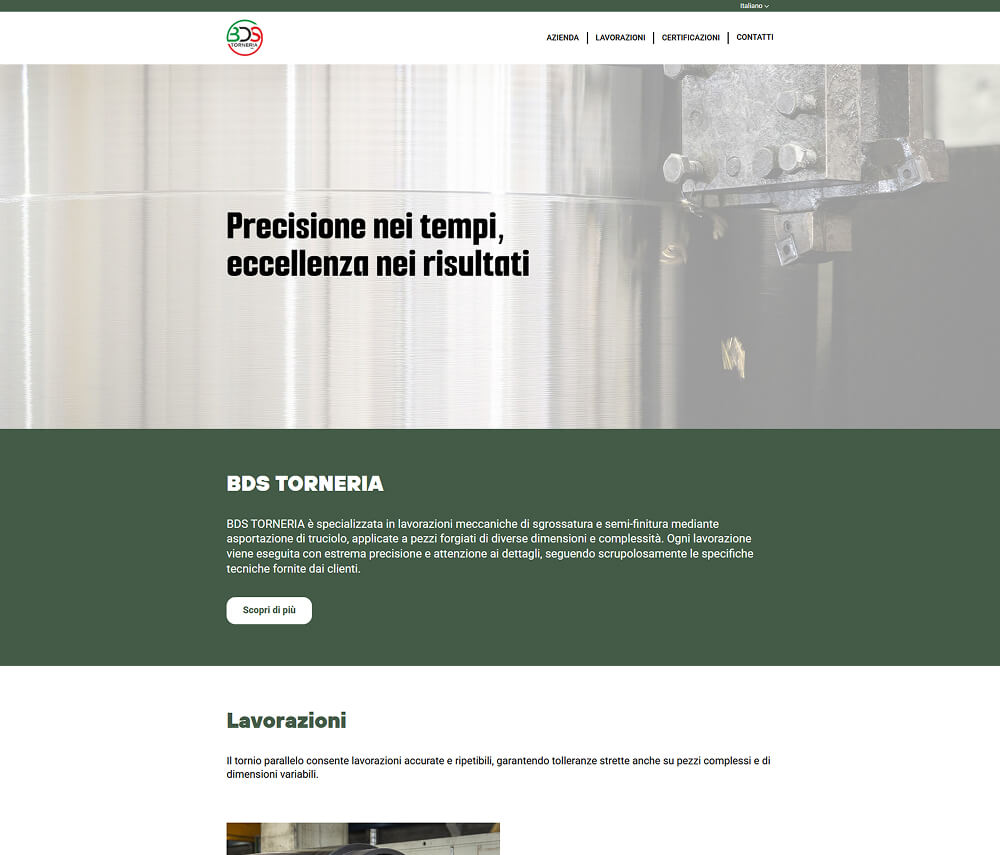 BDS Torneria Website